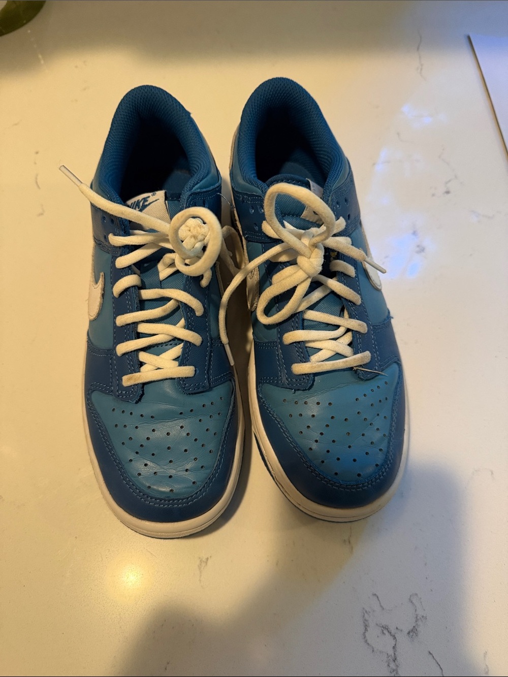 Nike Youth Blue and White Low-Top Sneakers